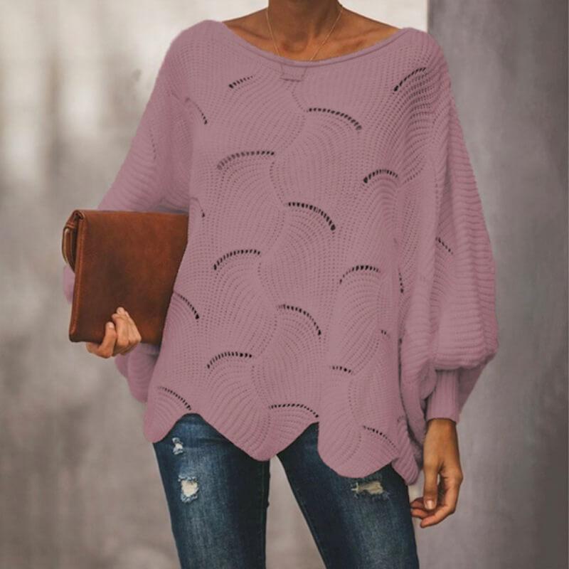 Plus Size Pink Sweater - pink positive