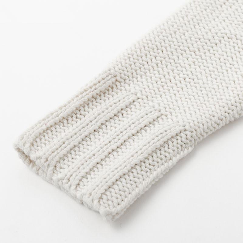 Plus Size White Sweater - white cuff