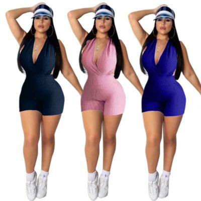 Sleeveless Romper Womens-front view