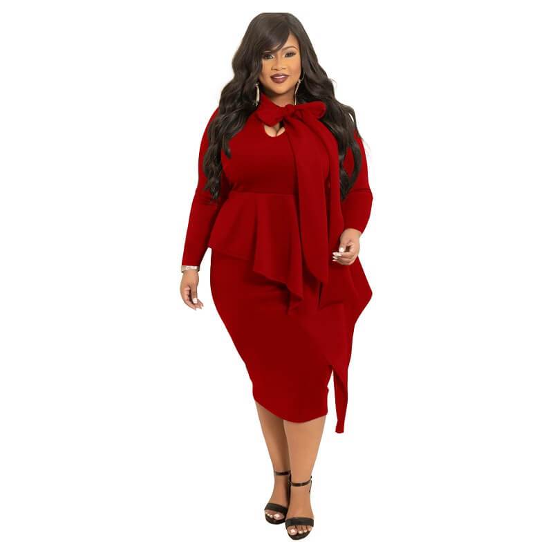 plus Size Mother Of The Bride Dresses - red color