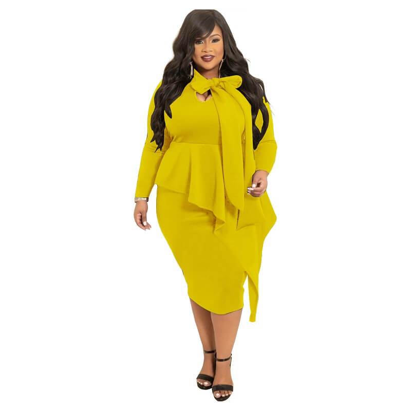 plus Size Mother Of The Bride Dresses - yellow color