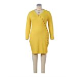Plus Size Special Occasion Dresses - yellow model picture