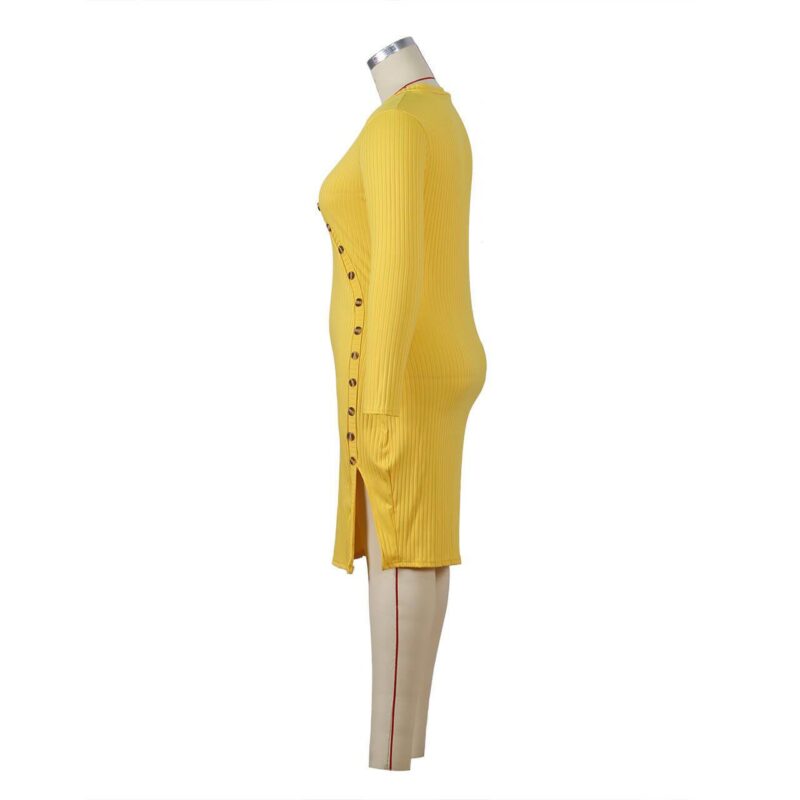Plus Size Special Occasion Dresses - yellow side