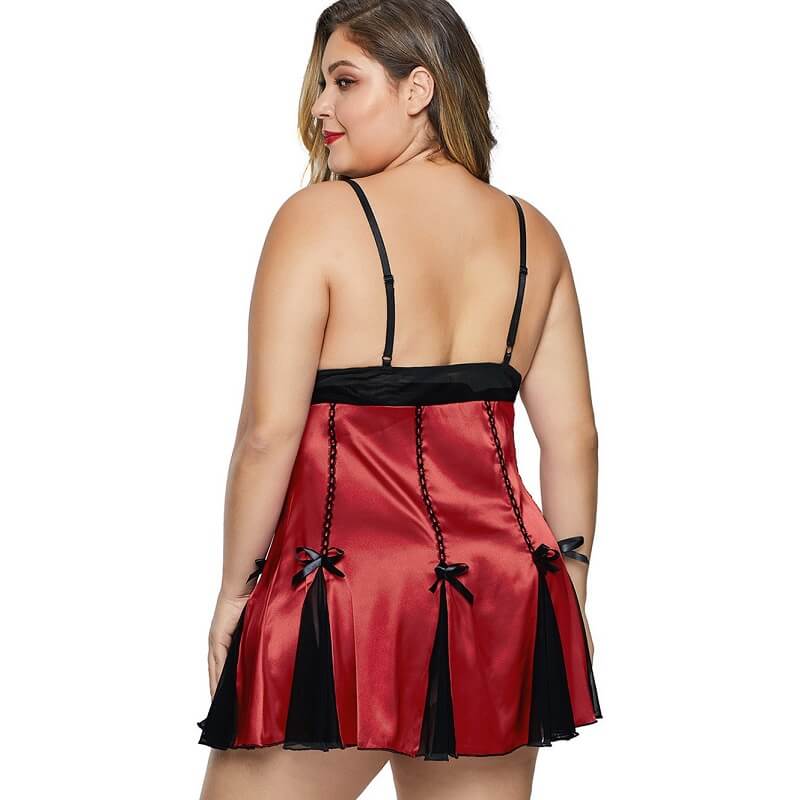 Plus Size Negligees - red back