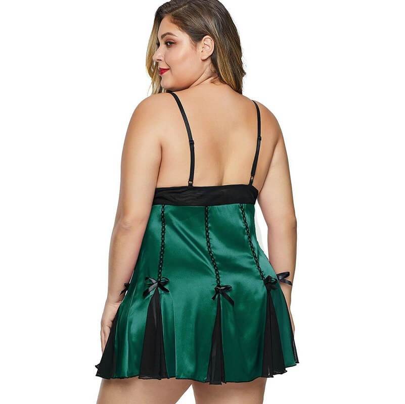 Plus Size Negligees - green  back