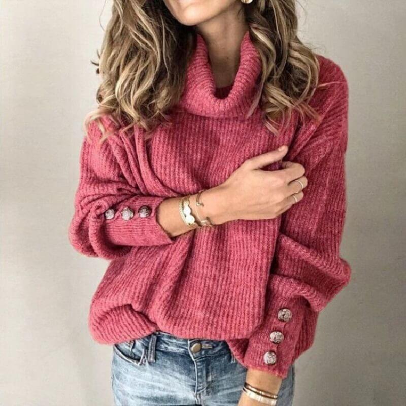 Plus Size Sweater - brick color