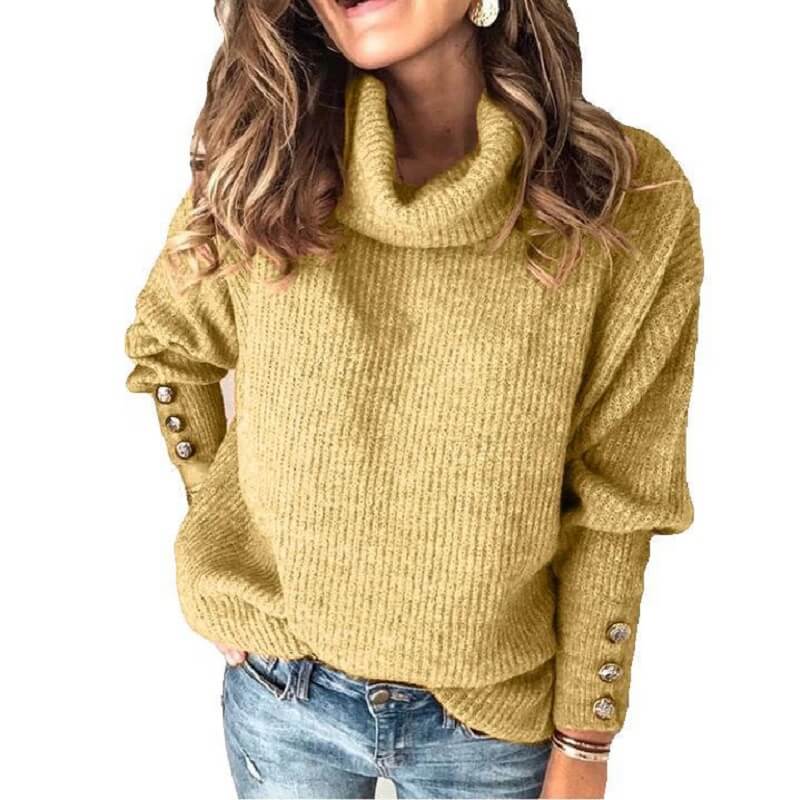 Plus Size Sweater - yellow color