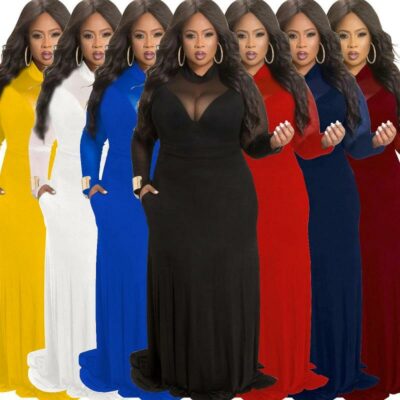 Plus Size Velvet Dress - colors