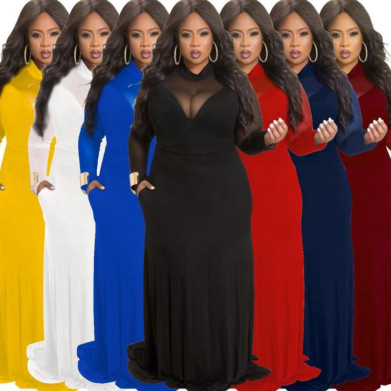 Plus Size Velvet Dress - colors