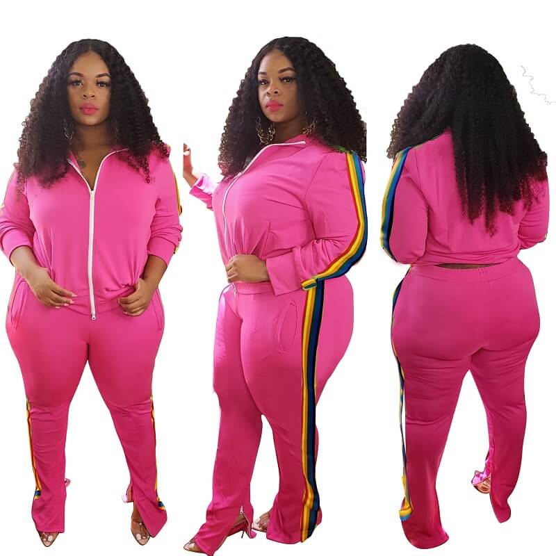 Plus Size Large Sports Package - rose red color