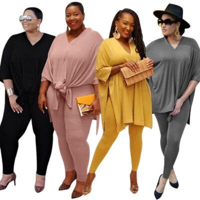 Plus Size Fashion Leisure Two Sets - main picture