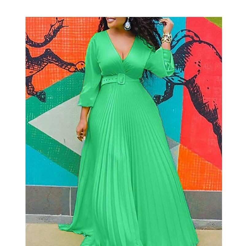 Plus Size Graduation Dresses - green color