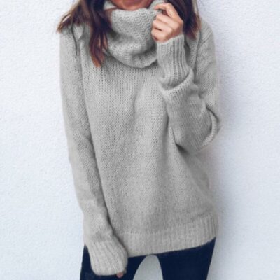 Plus Size Gray Sweater - gray color