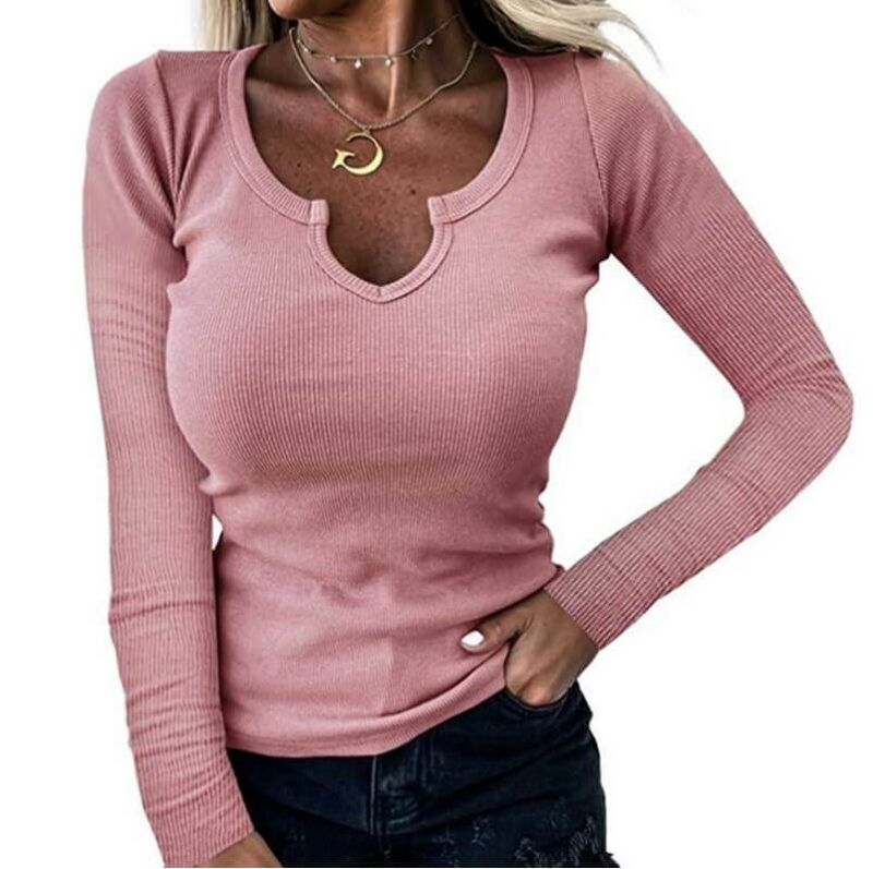 Plus Size Grey Shirt - pink color