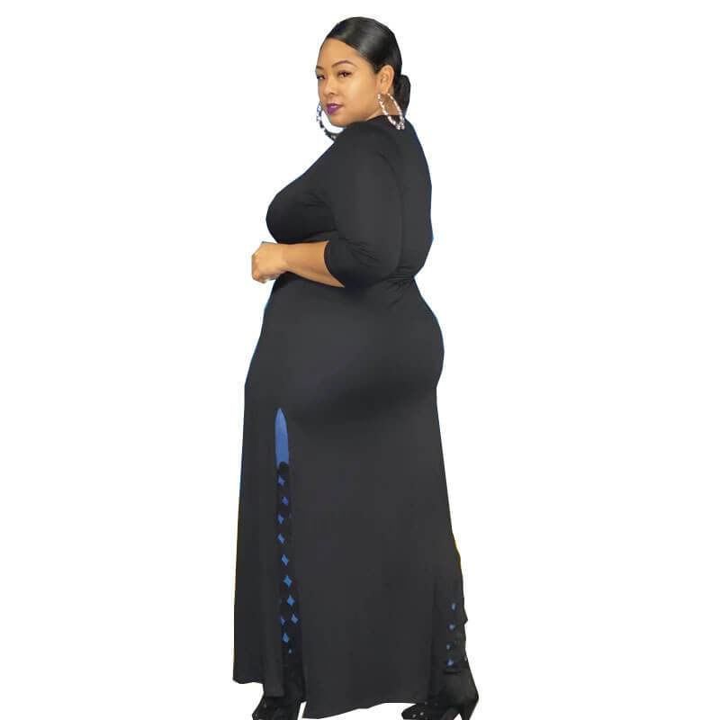 Plus Size Long Sleeves - Plus Size Tops - black front