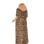 Plus Size Maxi Dresses - lepard print left