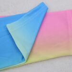 Plus Size Rainbow Gradient Printing Set - pink detail image