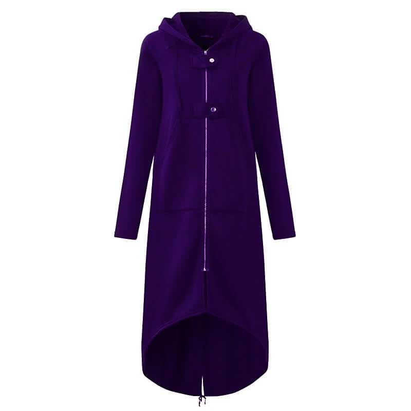 Plus Size Red Coat - purple color