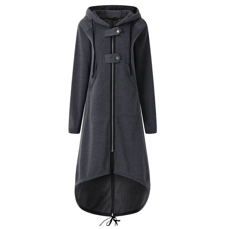 Plus Size Red Coat - gray color