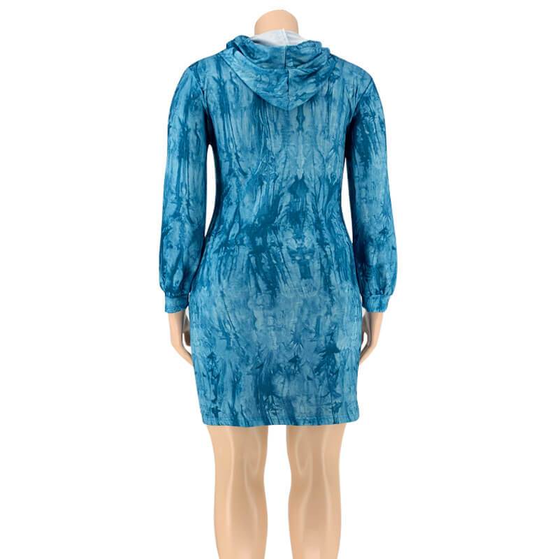 Plus Size Casual Summer Dresses -  blue back