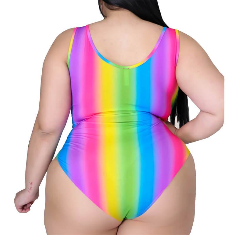 Plus Size Two Piece Sets Swimsuit-back model view