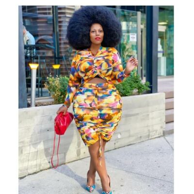 Women'S Plus Size Skirt Suits- colorful main picture
