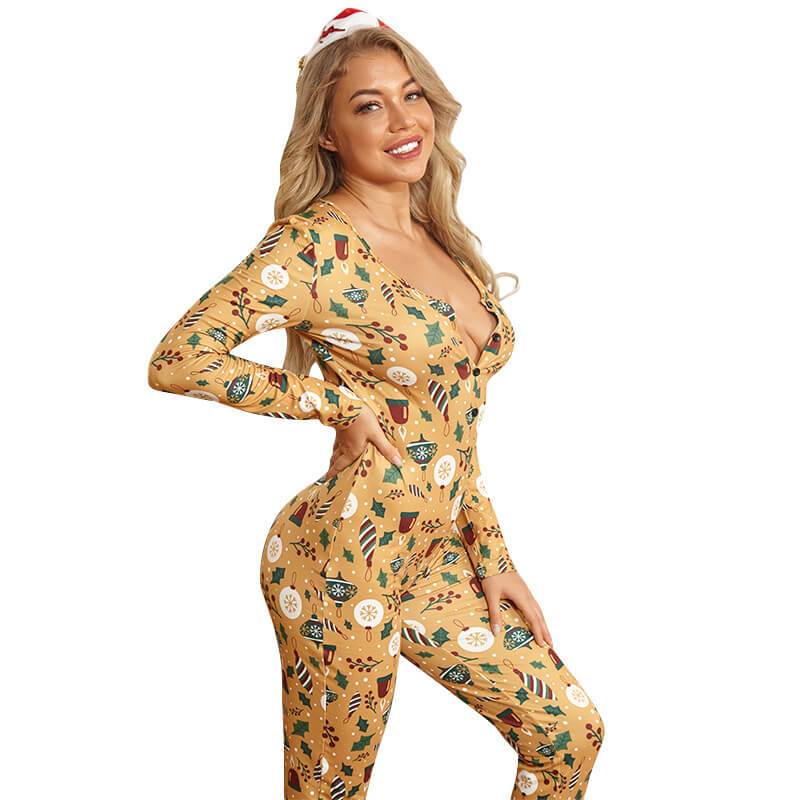Plus Size Gold Printed Jumpsuits - gold side