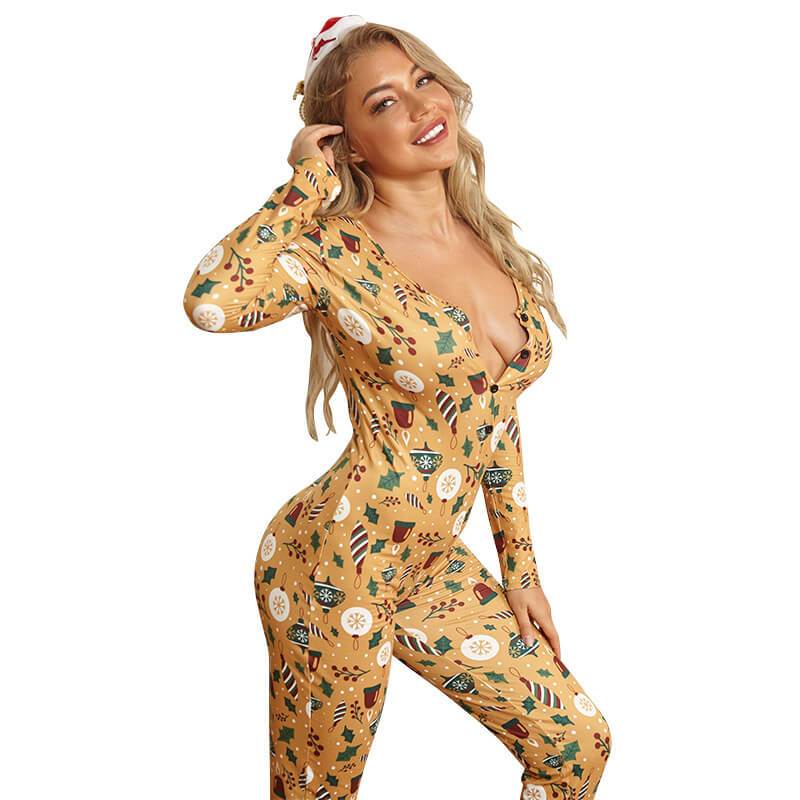 Plus Size Gold Printed Jumpsuits - gold right