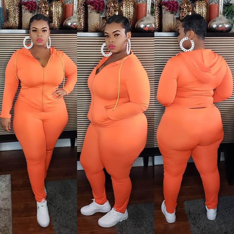 Plus Size Sport 6-color Casual Wear - orange color
