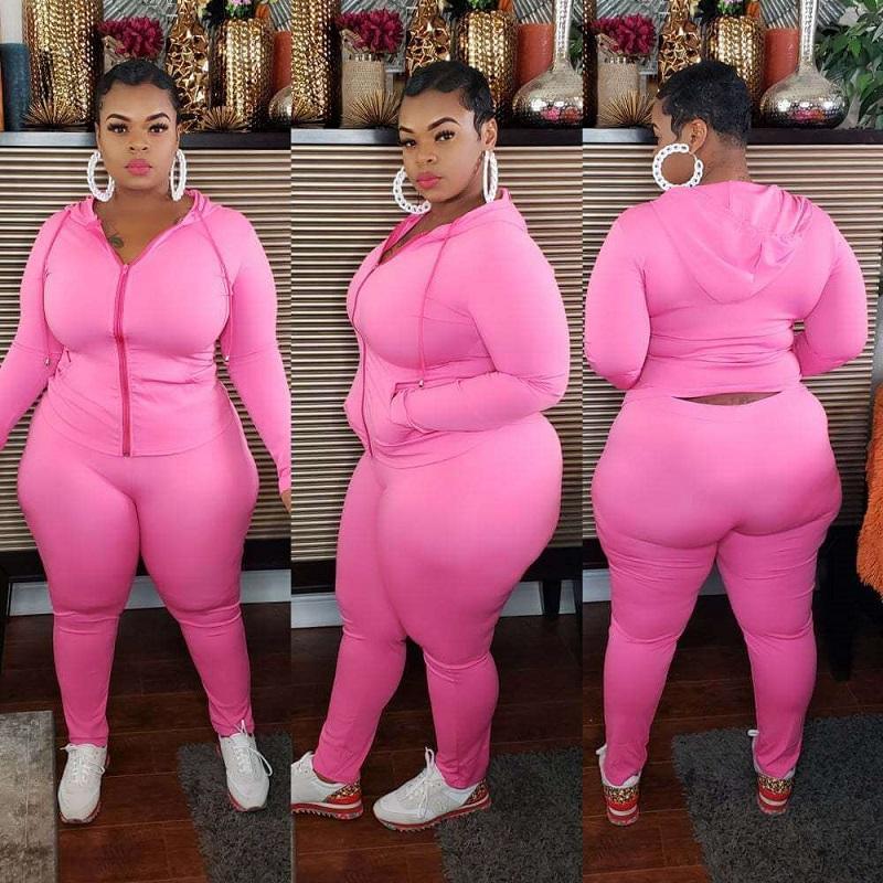 Plus Size Sport 6-color Casual Wear - pink color