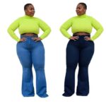 Womens Plus Size Bell Bottom Jeans - main picture