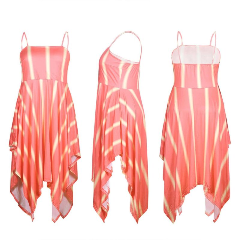 Plus Size Swim Dress - orange detail image