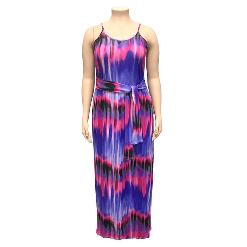Plus Size Boho Dresses - purple positive