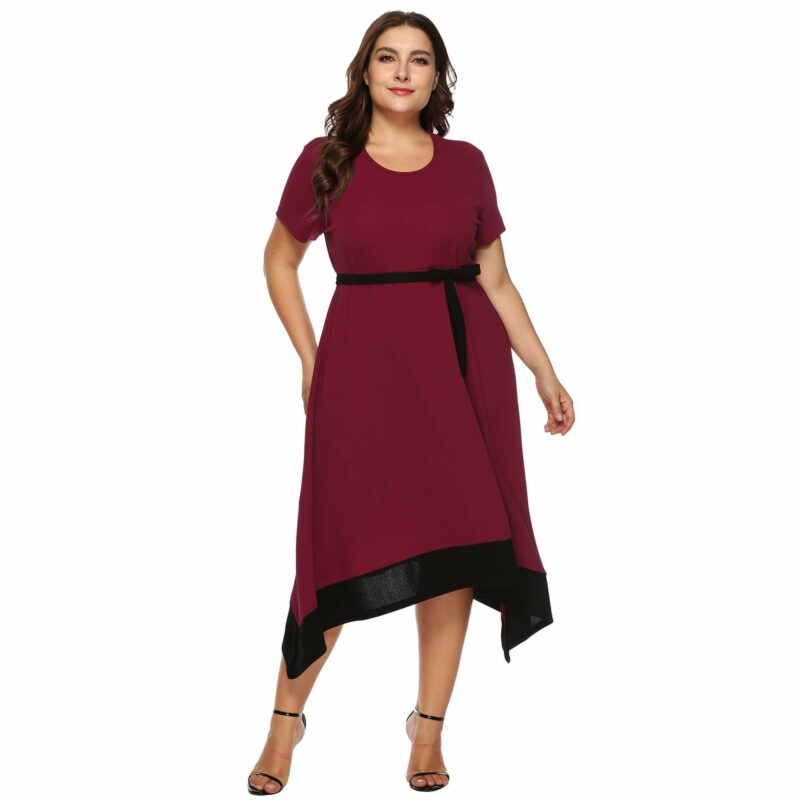 Plus Size Formal Dresses For Weddings -  red  whole body