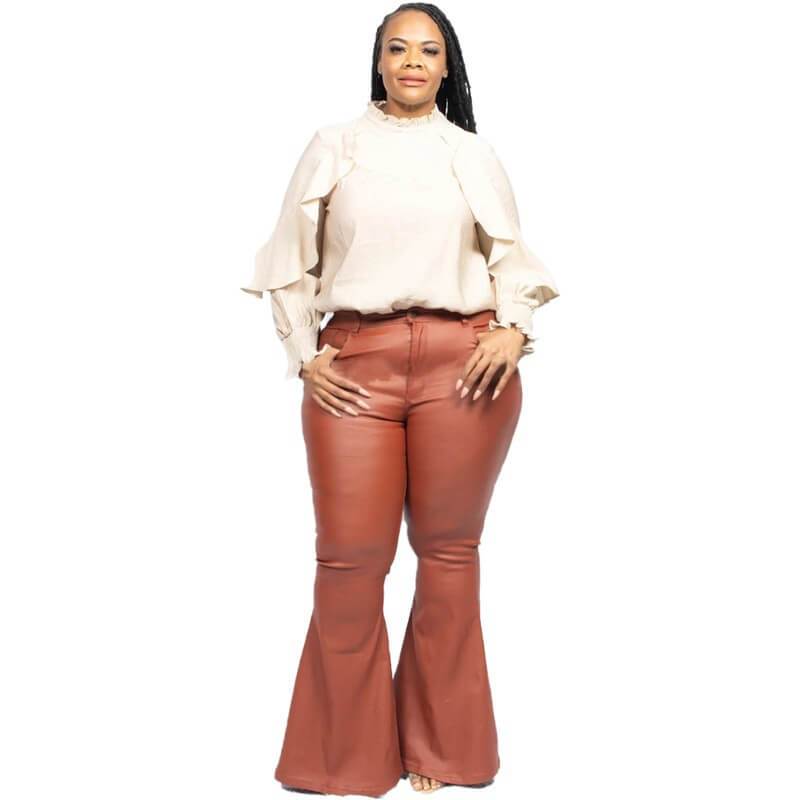 Plus Size Flare Bell Bottom Jeans - main picture