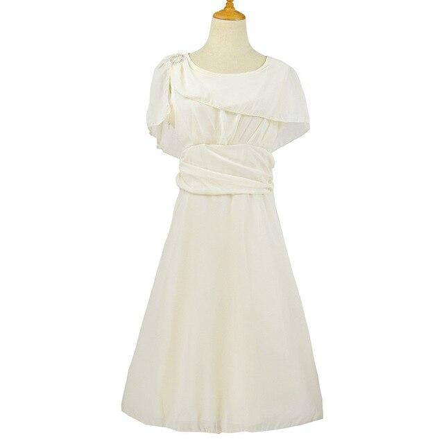 Plus Size Casual Wedding Dresses - beige color