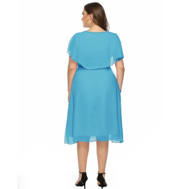 Plus Size Casual Wedding Dresses - blue back