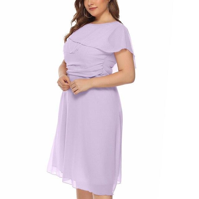 Plus Size Casual Wedding Dresses - purple color