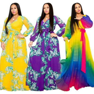 Plus Size Long Dresses - three colors