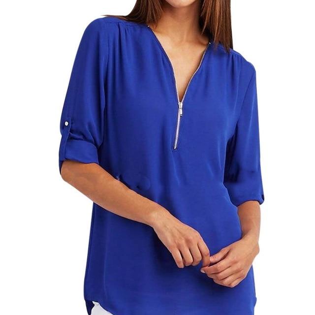 Royal Blue Plus Size T Shirt - blue color