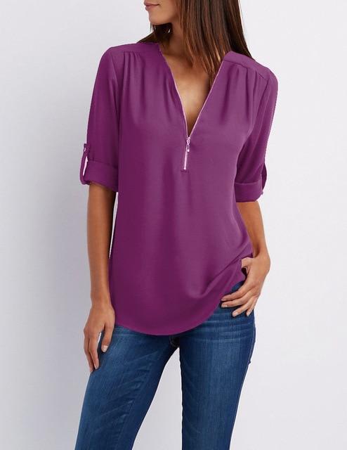 Royal Blue Plus Size T Shirt - purple color