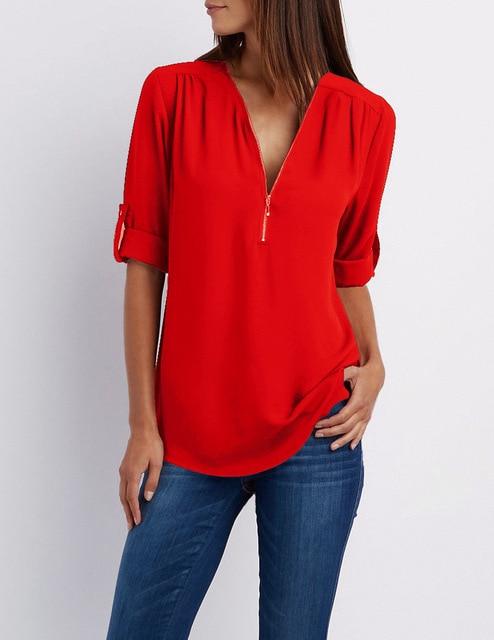 Royal Blue Plus Size T Shirt - red color