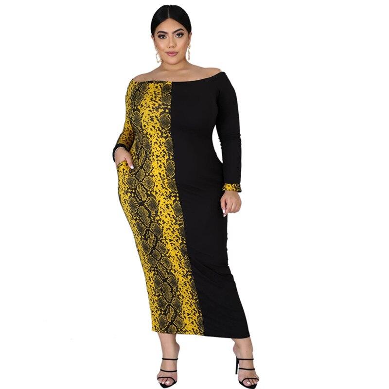 black and yellow plus size dress