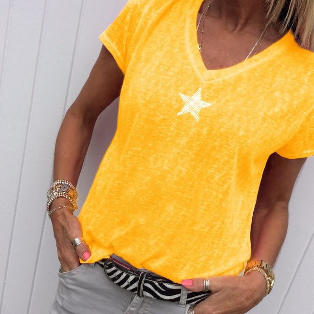 Plus Size Hot Pink t Shirt - yellow color