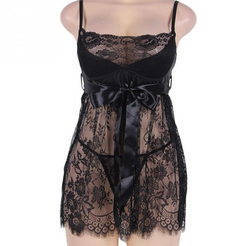 sexy black lingerie plus size-front view