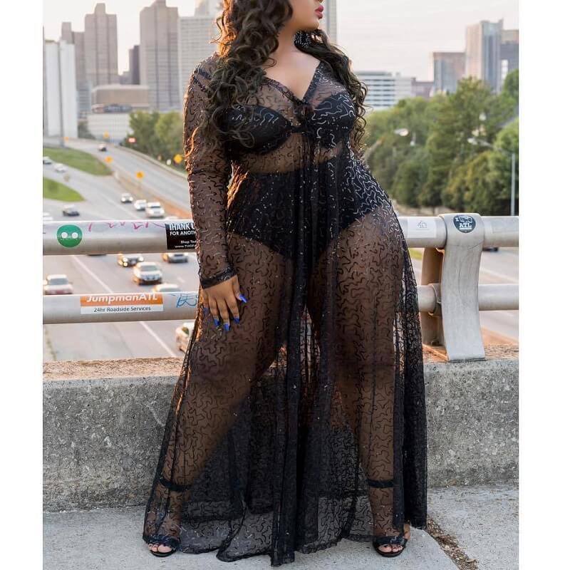 sexy see through dress right view
