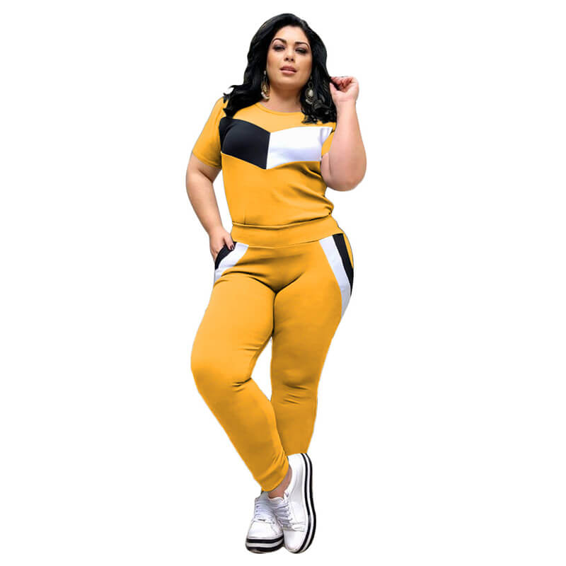 two piece sets loungewear-yellow-offside view