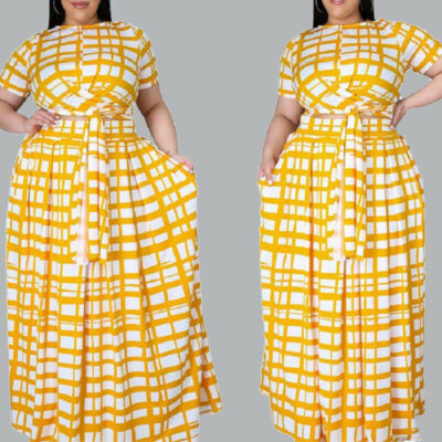 women's plus size plaid dress
