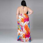 plus size backless dress-back view