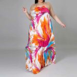 plus size backless dress-full face photo